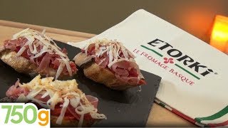 Recette de Crostini piquillos jambon de Bayonne et Etorki  750g [upl. by Tabitha]