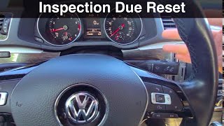 2017 VW Passat Inspection Now Reset  how to reset oil service Volkswagen [upl. by Zulch167]