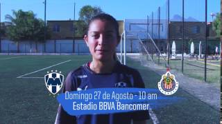 Rayadas vs Chivas en el Estadio BBVA Bancomer con Montserrat Bernal [upl. by Notfol720]