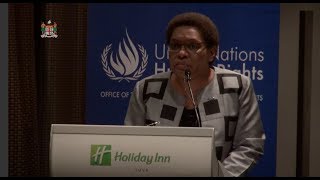 Fijian Minister for Women officiates at the UN Guiding Principles Workshop [upl. by Amikat212]