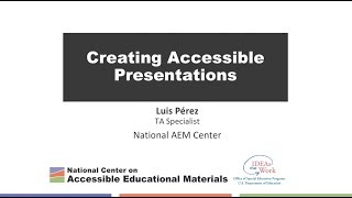 Accessible Presentations How to Design and Deliver Content for Diverse Audiences [upl. by Ahsiele]