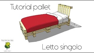 Tutorial fai da te letto pallet  Come costruire un letto singolo con i bancali DIY PALLET [upl. by Uos]