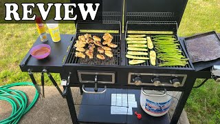 BLOSSOMZ Dual Fuel Combination CharcoalGas Grill Review [upl. by Yesnel]