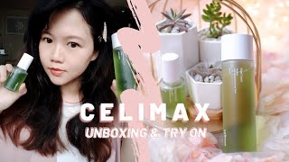 Celimax quotThe Real Noniquot Unboxing  Trying on Korean Skincare [upl. by Grunenwald]