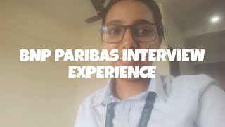 BNP Paribas  Technical Interview Experience  Fresher [upl. by Yrehcaz]