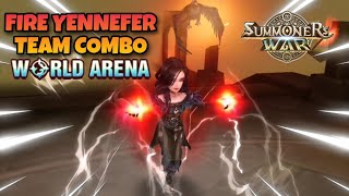 Fire Yennefer Team Combo in World Arena Ep 2  Summoners War [upl. by Kassel]