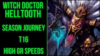 Witch Doctor Season 27 Helltooth Season Start T16 Builds and Speed Greater Rifts [upl. by Notlaw]