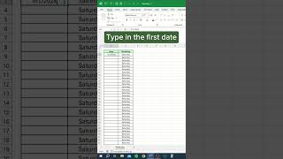 Weekdays in Excel‼️ excel [upl. by Radcliffe383]