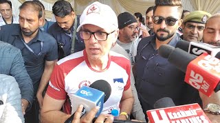 Omar Abdullah joins runners in Kashmir marathon thanks people for their participation [upl. by Drofub]