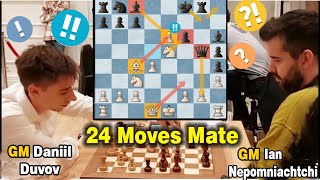 🔥 Magician Daniil Dubov easily Crushed Ian Nepomniachtchi in just 24 moves [upl. by Salta63]