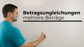 Betragsungleichungen mehrere Beträge in der Ungleichung  Mathe by Daniel Jung [upl. by Anawk]