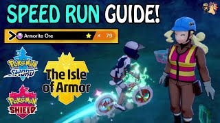 FAST ARMORITE Digging Ma SPEEDRUN Guide In Pokemon Sword amp Shield Isle of Armor DLC 2020 [upl. by Nipahc999]