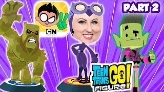 TEENY TITANS 2 Teen Titans Go Figure with Game Play Part 2 Cat Woman and Swamp Thing In Gotham City [upl. by Chaudoin]