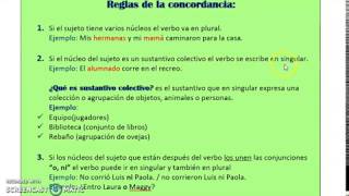 Concordancia sujeto y verbo [upl. by Alaster]