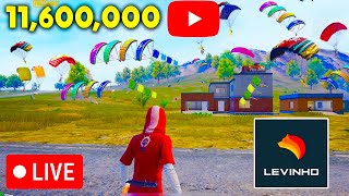 🔴Levinho 11600000 SUBSCRIBERS PUBG MOBILE🔴 [upl. by Trager782]