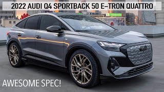 COOLEST EV 2022 AUDI Q4 SPORTBACK 50 ETRON QUATTRO  IN GORGEOUS SPEC  4K  IN DETAIL [upl. by Toma]