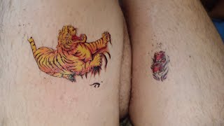 New Trending Big Tiger 🐅 🐯 TattooUnique Method for making a tattooViral TattooReel Tattoo [upl. by Hazrit]