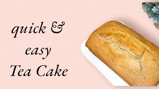 tea cake recipe quick amp easy recipe  chai cake recipe tea time snack [upl. by Halyahs]