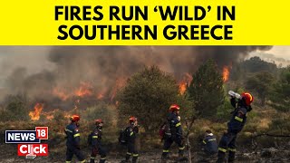 Greece  Hundreds of Firefighters Battle a Deadly Forest Fire Raging in Southern Greece  N18G [upl. by Cinimod701]