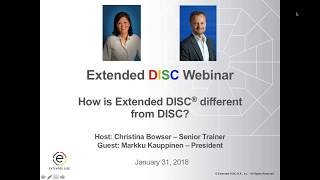 What Makes Extended DISC Different from DISC Webinar [upl. by Deery]