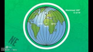 Aardrijkskunde  Plaatsbepaling op aarde  Wereldgradennet [upl. by Nawoj]