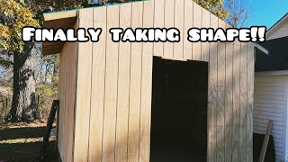 DIY Pallet Shed for Under 1000 Part 3 Wrapping it Up [upl. by Atined]