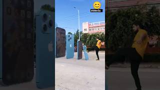 Small to big iPhone leg throw shorts vfx magic viralvideo [upl. by Goldstein274]