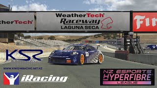 2024 New Zealand Esports Hyperfibre League iRacing Championship  Stage 2 – Qualifying  Laguna Seca [upl. by Bose]