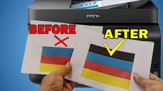 3 WAYS To Fix EPSON PRINTER COLOR PROBLEM VIA HEAD CLEANING POWER CLEANING AND INK FLUSH MANUALLY [upl. by Mello]