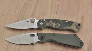 Strider SNG vs Spyderco Paramilitary II [upl. by Cerf]