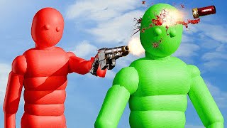 Dynamic NPCs Fight with weapons in Realistic Simulations with Active Ragdoll Physics [upl. by Opiuuk]