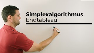 Simplexalgorithmus Endtableau Optimaltableu Werte ablesen  Mathe by Daniel Jung [upl. by Clarice]