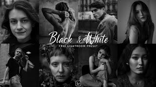 Black and White Preset  Lightroom Mobile Preset Free DNG amp XMP  Lightroom presets  Free Preset [upl. by Llatsyrc]