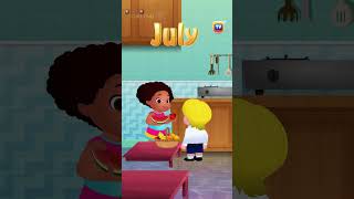 Months of the year song Shorts ChuChuTV NurseryRhymes KidsSongs kidsshorts learningsongs [upl. by Ellesirg]