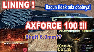 Raket lining teknologi terbaru dengan shaft tertipis AXFORCE 100 kilin   By TutoTech [upl. by Nam]