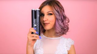 Short Hair Curls using Wylera Dreamwave Hair Curler with stellacini [upl. by Chisholm299]