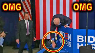 Joe Biden SO CLOSE to Falling off Stage  SCARES Secret Service [upl. by Ahtnicaj]