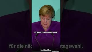 Überraschend versöhnlich Merkel wünscht Altrivalem Merz viel Erfolg im Rennen um die Kanzlerschaft [upl. by Noiramaj203]