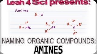 Naming Amines using IUPAC Nomenclature for Organic Compounds by Leah4sci [upl. by Namwen]