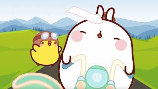 Molang And Piu Pius Bike Ride  Funny Cartoons For Kids  Pop Teen Toons [upl. by Rufina]