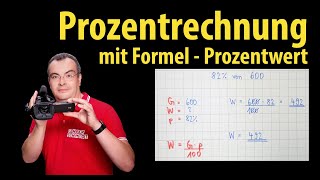 Prozentrechnung mit Formel  Prozentwert berechnen  Schritt für Schritt  Lehrerschmidt [upl. by Frasco]