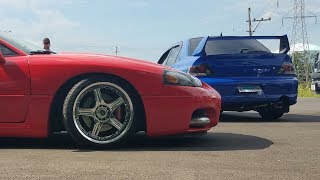 Buschur built EVO vs 3000GT VR4 battle royale [upl. by Viradis]