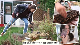 Preparing for Spring Gardening Vlog 🌷 Perennial Cleanup Planning amp Sowing [upl. by Loring]