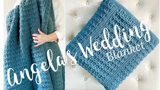 Crochet Wedding Blanket Easy Repeat [upl. by Jollenta275]