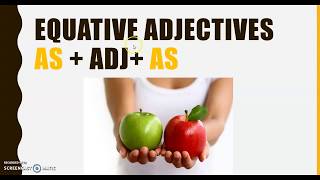 EQUATIVE ADJECTIVES  AS  AS 5TH GRADE [upl. by Roee]