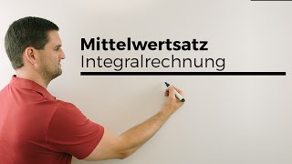 Mittelwertsatz der Integralrechnung Durchschnitt der YWerte  Mathe by Daniel Jung [upl. by Eeznyl]