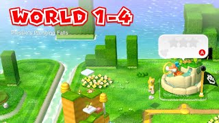 Super Mario 3D World Switch World 14 stars  Plessies Plunging Falls stars Nintendo Switch [upl. by Ynaiffit]