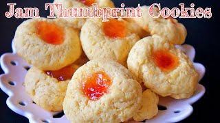 JAM THUMBPRINT COOKIES  SIMPLE RECIPE [upl. by Becht]