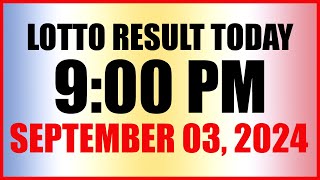 Lotto Result Today 9pm Draw September 3 2024 Swertres Ez2 Pcso [upl. by Fabyola907]