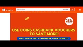 ✅ Shopee Coupons 2022  shopee Coupons  shopee cashback coin  shopee voucher promo code [upl. by Airehs]